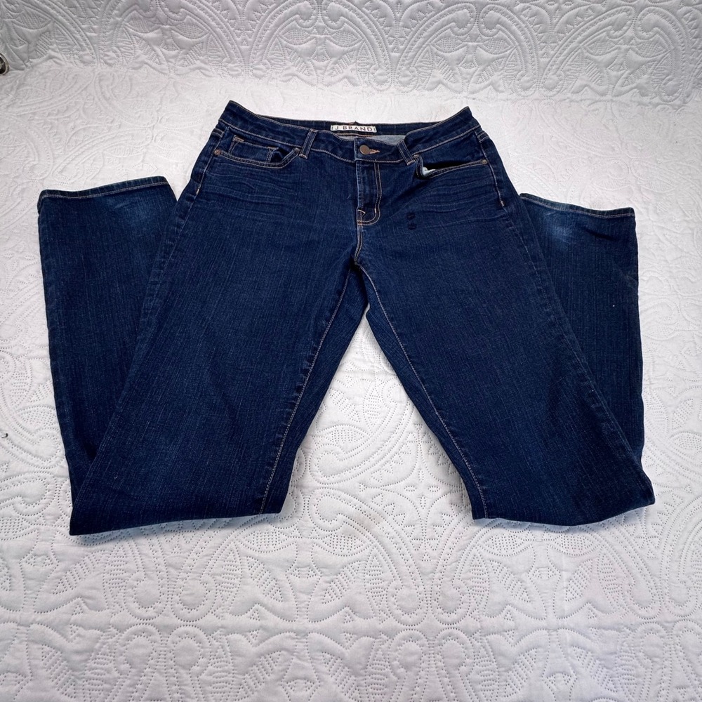 J Brand Curvy Fit Cigarette Leg Jeans Ink Dark Wash 32 7014C012